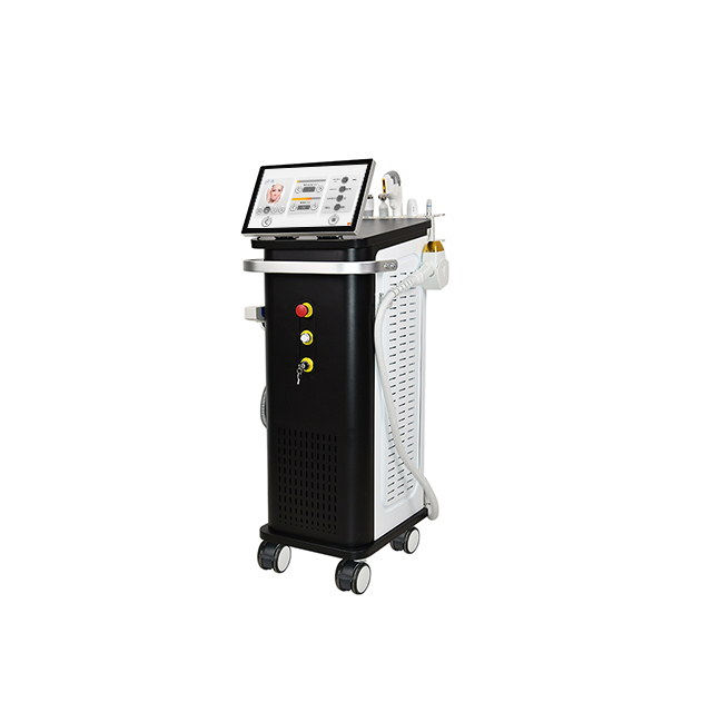 9 in 1 Diode Laser IPL ND YAG RF HIFU 980nm Ice Hammer Microneedle Multifunctional Beauty Machine
